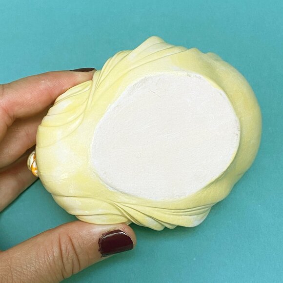 Beautiful Small Yellow Ceramic Vintage Swan Bowl - Swan Planter - Farmhouse - Picture 5 of 8